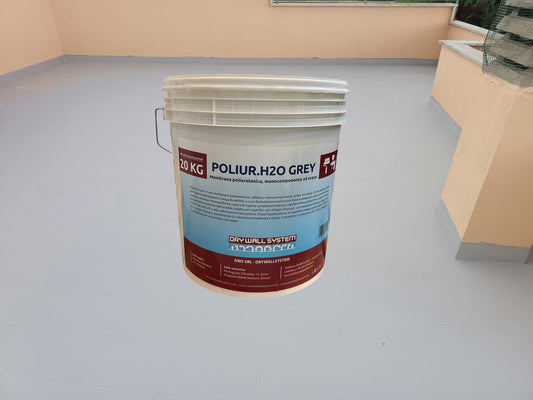 DWS POLIUR H2O GREY RESINA POLIURETANICA IMPERMEABILIZZANTE PER TERRAZZI E COPERTURE - 20 KG