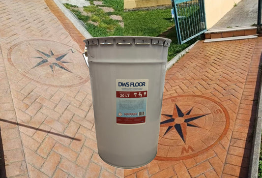 DWS FLOOR FINITURA TRASPARENTE PER SUPERFICI CEMENTIZIE E STAMPATI ANTIPOLVERE LUCIDA - 20 lt
